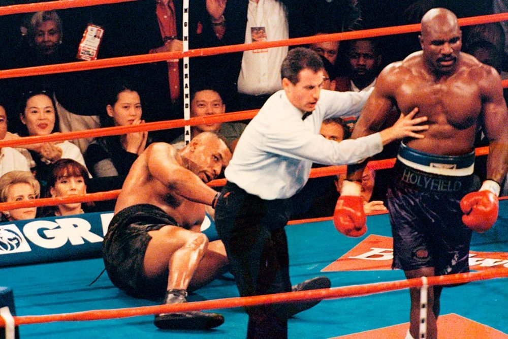 Konfrontasjon mellom to tungvektere Tyson og Holyfield